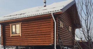 Баня из оцилиндрованного бревна под ключ в Новокузнецке - от 134264 рублей